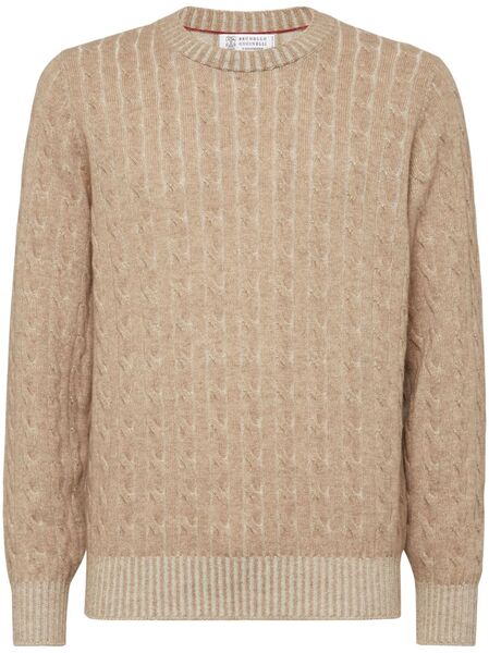  Brunello Cucinelli Cable-knit Cashmere Jumper - Neutrals 
