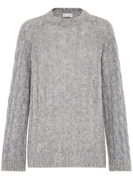  Brunello Cucinelli Cable-knit Jumper - Grey 