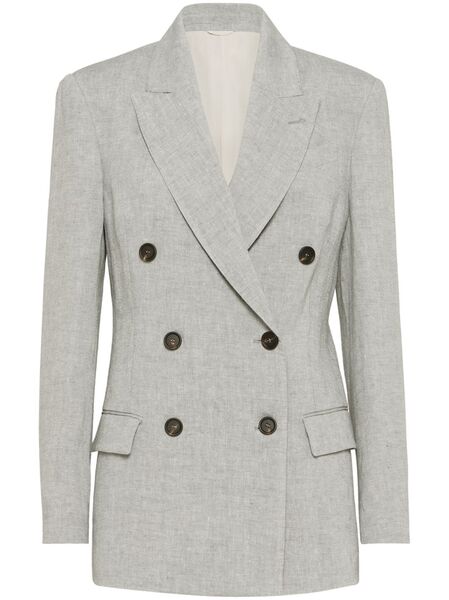 Brunello Cucinelli Canvas Blazer - Grey 