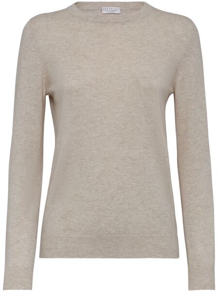  Brunello Cucinelli Cashmere Fitted Jumper - Neutrals 