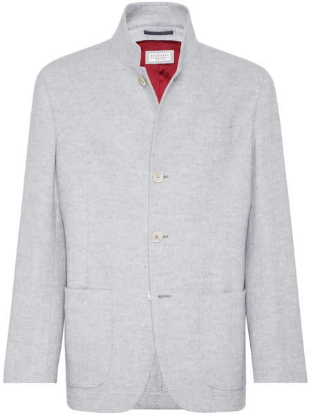  Brunello Cucinelli Cashmere Single-breasted Coat - Grey 