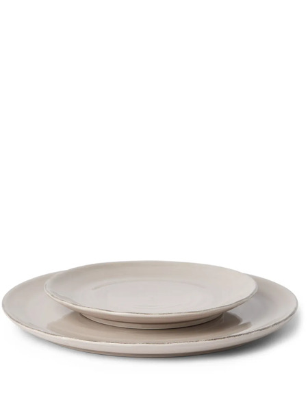  Brunello Cucinelli Ceramic Dining Plates (set Of Two) - Brown 