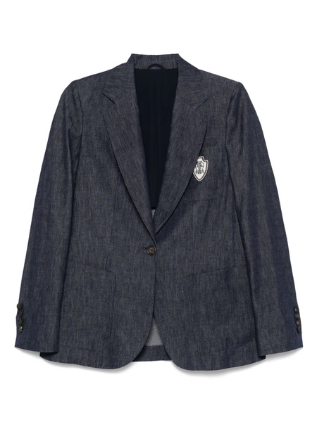  Brunello Cucinelli Chambray Blazer - Blue 