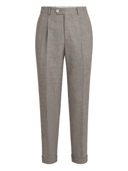  Brunello Cucinelli Check Trousers - Brown 
