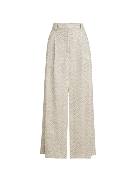  Brunello Cucinelli Chevron Maxi Skirt - Neutrals 