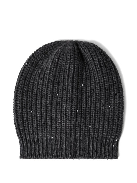  Brunello Cucinelli Chunky-knit Beanie Hat - Grey 