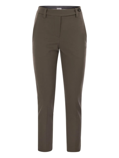  Brunello Cucinelli Cigarette Trousers - Brown 