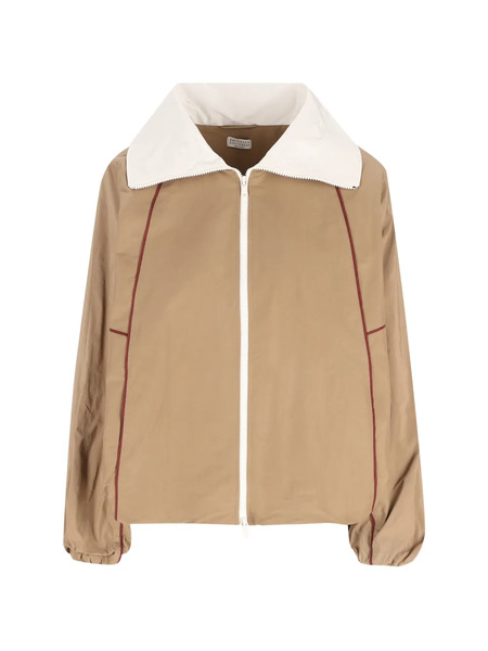  Brunello Cucinelli Contrast-piping Jacket - Neutrals 