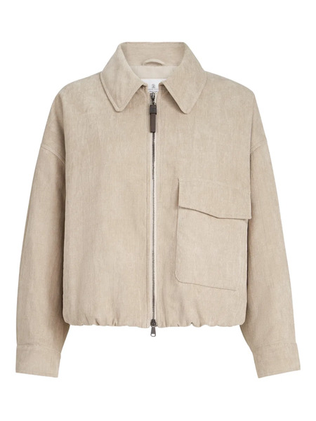  Brunello Cucinelli Corduroy-effect Jacket - Neutrals 