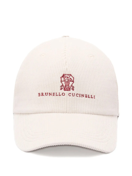  Brunello Cucinelli Corduroy Logo-embroidered Baseball Cap - Neutrals 