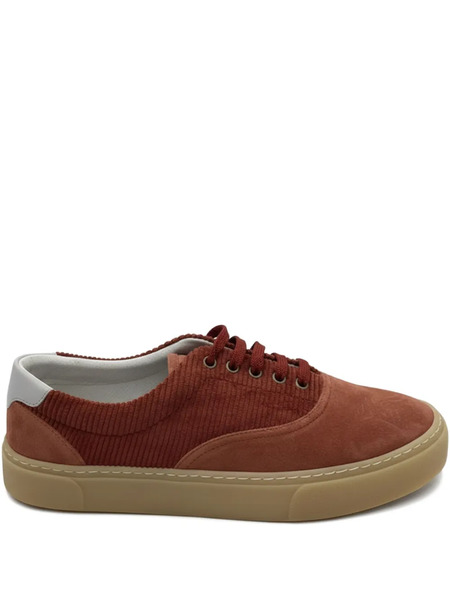  Brunello Cucinelli Corduroy-textured Sneakers - Brown 