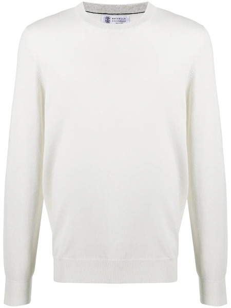  Brunello Cucinelli Crew Neck Sweater - White 