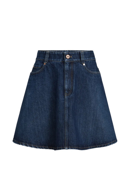  Brunello Cucinelli Denim Mini Skirt - Blue 