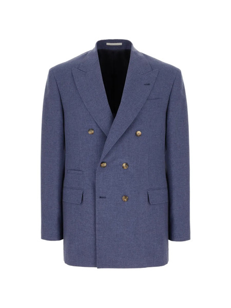  Brunello Cucinelli Double-breasted Blazer - Blue 