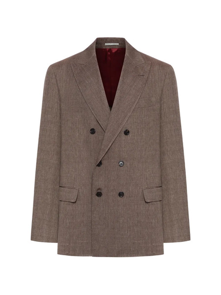  Brunello Cucinelli Double-breasted Blazer - Brown 