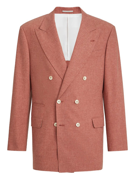  Brunello Cucinelli Double-breasted Blazer - Orange 