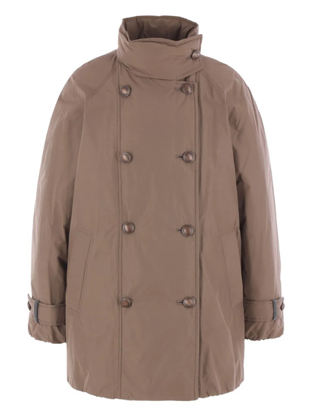  Brunello Cucinelli Double-breasted Button Coat - Brown 