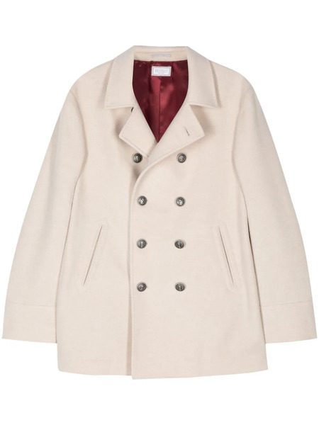  Brunello Cucinelli Double-breasted Cashmere Jacket - Neutrals 