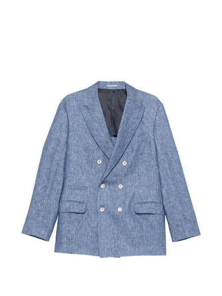  Brunello Cucinelli Double-breasted Pocket Jacket - Blue 