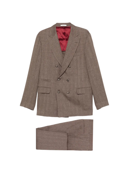  Brunello Cucinelli Double-breasted Suit - Brown 