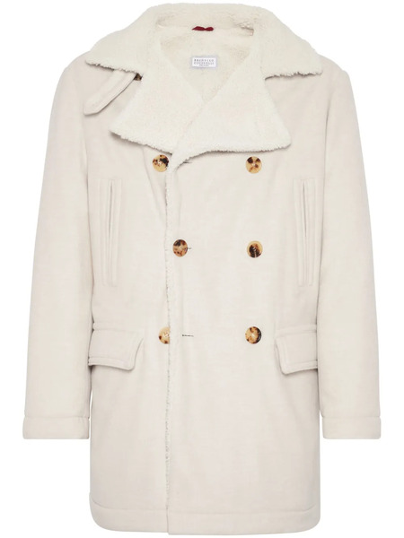  Brunello Cucinelli Double-breasted Wool Coat - Neutrals 
