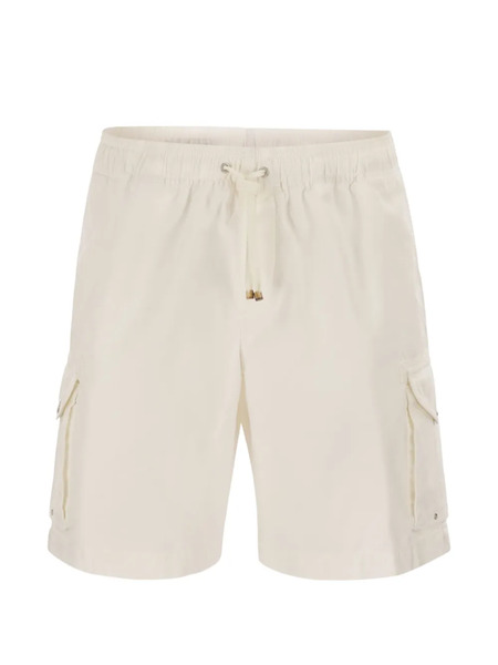  Brunello Cucinelli Drawstring Cotton Cargo Shorts - Neutrals 