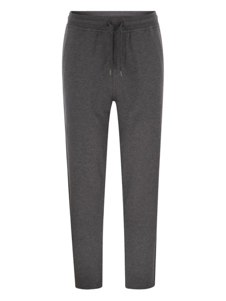  Brunello Cucinelli Drawstring Fleece Track Pants - Grey 