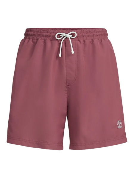  Brunello Cucinelli Drawstring Swim Shorts - Red 