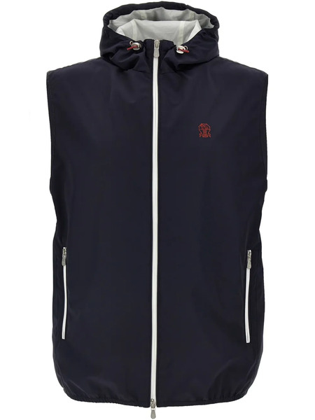  Brunello Cucinelli Embroidered Gilet - Blue 