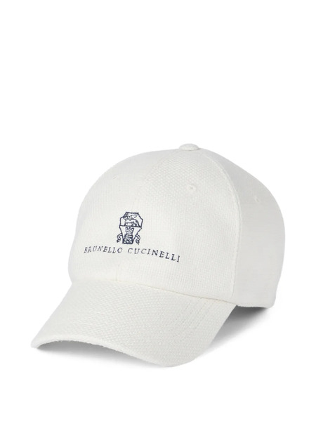  Brunello Cucinelli Embroidered-logo Baseball Cap - White 