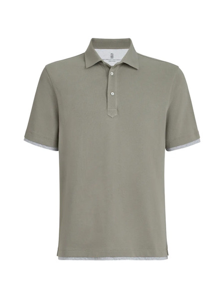  Brunello Cucinelli Faux-layered Polo Shirt - Green 