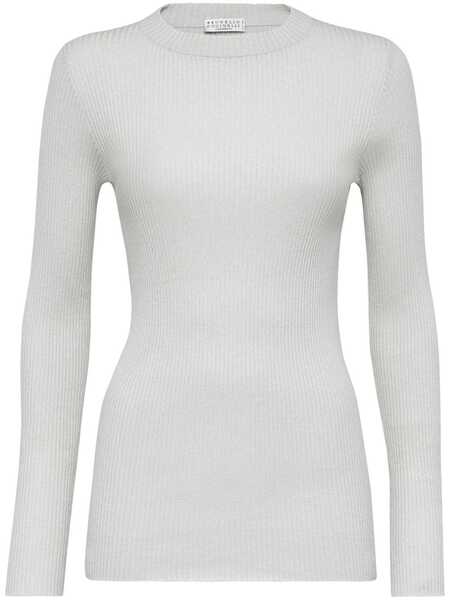  Brunello Cucinelli Fine-knit Long-sleeved Top - Neutrals 