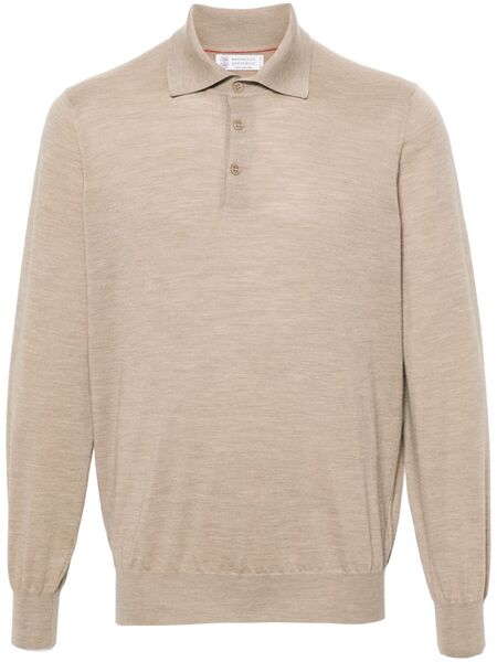  Brunello Cucinelli Fine-knit Polo Shirt - Neutrals 