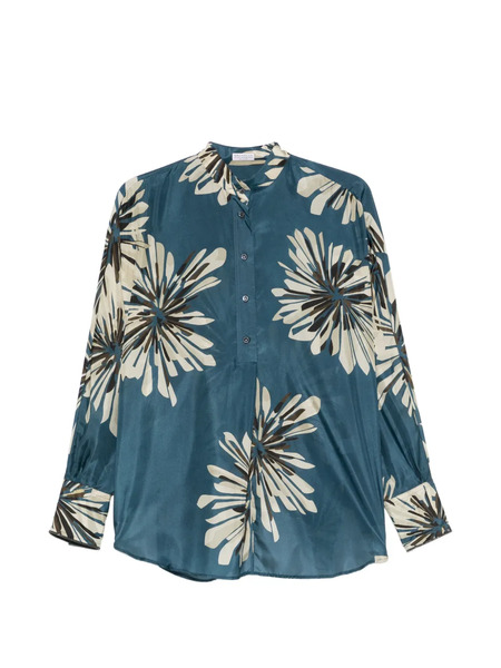  Brunello Cucinelli Floral-print Blouse - Blue 