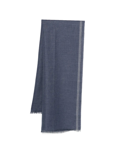  Brunello Cucinelli Fringed Scarf - Blue 