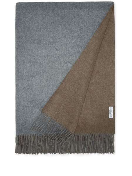  Brunello Cucinelli Fringed Silk Blanket - Brown 
