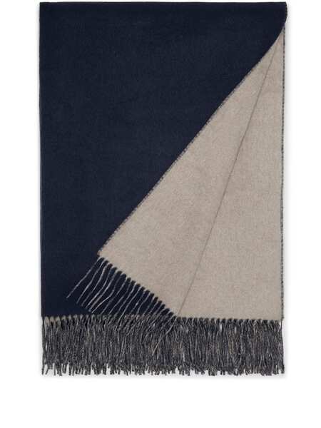  Brunello Cucinelli Fringed Silk Throw - Blue 