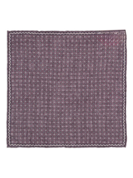  Brunello Cucinelli Geometric-pattern Pocket Square - Purple 
