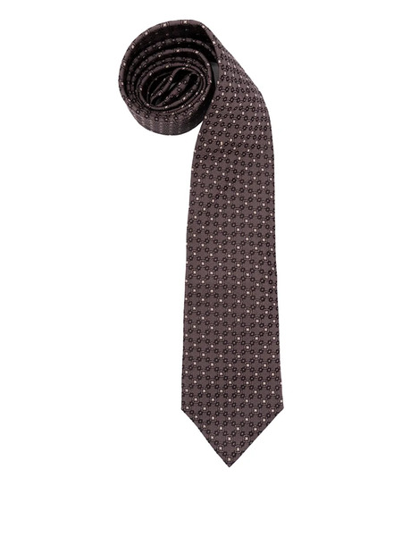  Brunello Cucinelli Geometric-pattern Tie - Brown 