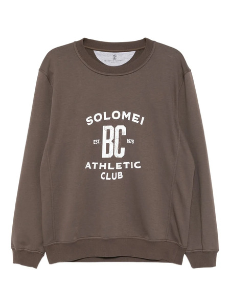  Brunello Cucinelli Graphic-print Sweatshirt - Brown 