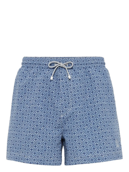  Brunello Cucinelli Graphic-print Swim Shorts - Blue 