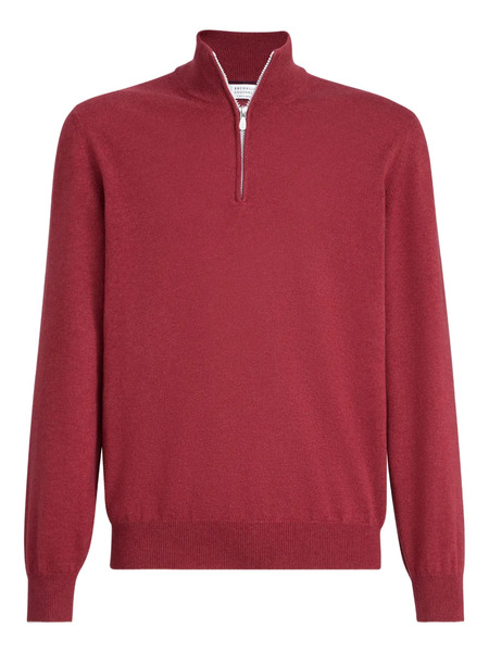  Brunello Cucinelli Half-zip Cashmere Sweater - Red 