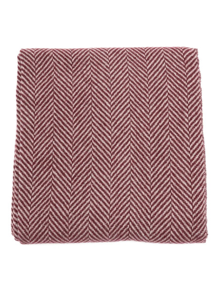  Brunello Cucinelli Herringbone-pattern Cashmere Scarf - Red 