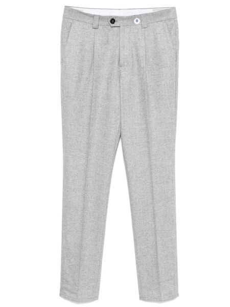  Brunello Cucinelli Herringbone-pattern Trousers - Grey 