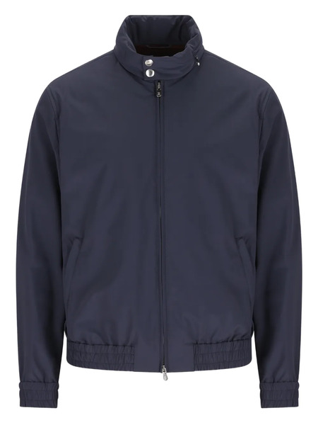  Brunello Cucinelli High-collar Zip-up Bomber Jacket - Blue 