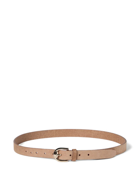  Brunello Cucinelli Keeper Loop Leather Belt - Neutrals 