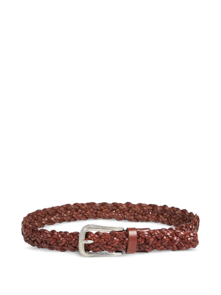  Brunello Cucinelli Kids Braided Belt - Brown 