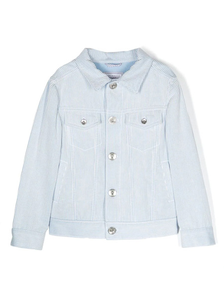  Brunello Cucinelli Kids Button-front Shirt Jacket - Blue 