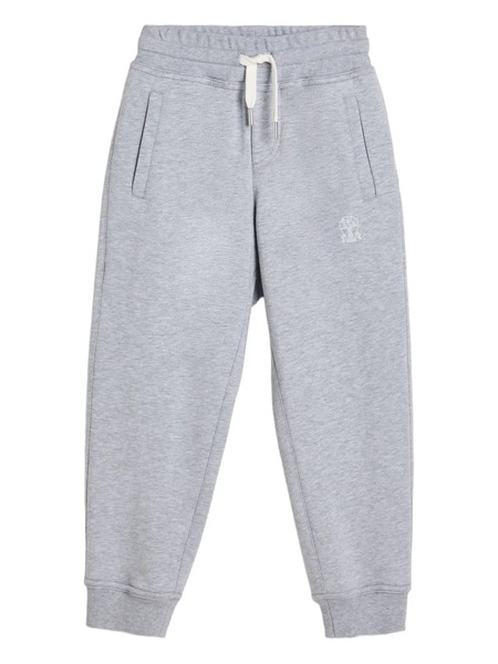  Brunello Cucinelli Kids Drawstring-waist Trousers - Grey 