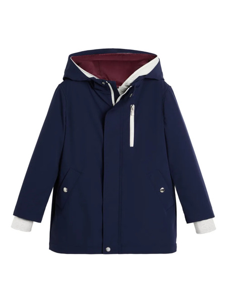  Brunello Cucinelli Kids Logo-patch 3-in-1 Parka - Blue 